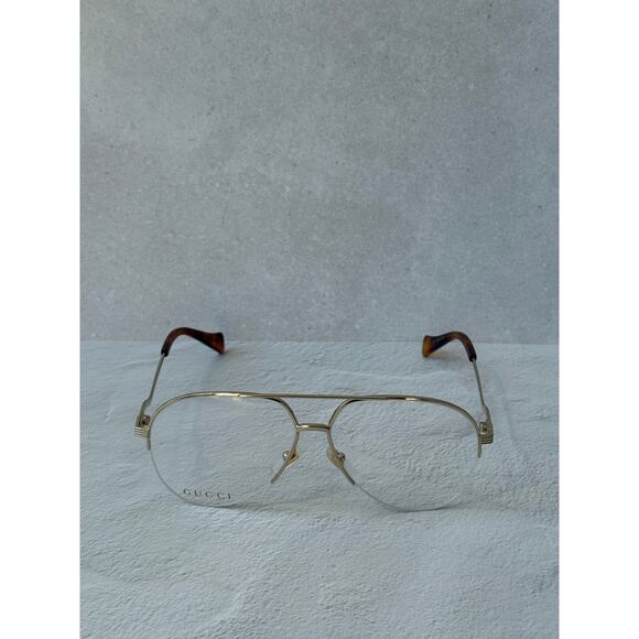 NEW Gucci GG0971O Gold Pilot Aviator Eyeglasses Frames main image 5